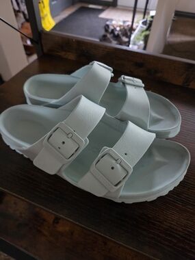 Birkenstock White Two-Strap EVA Sandals